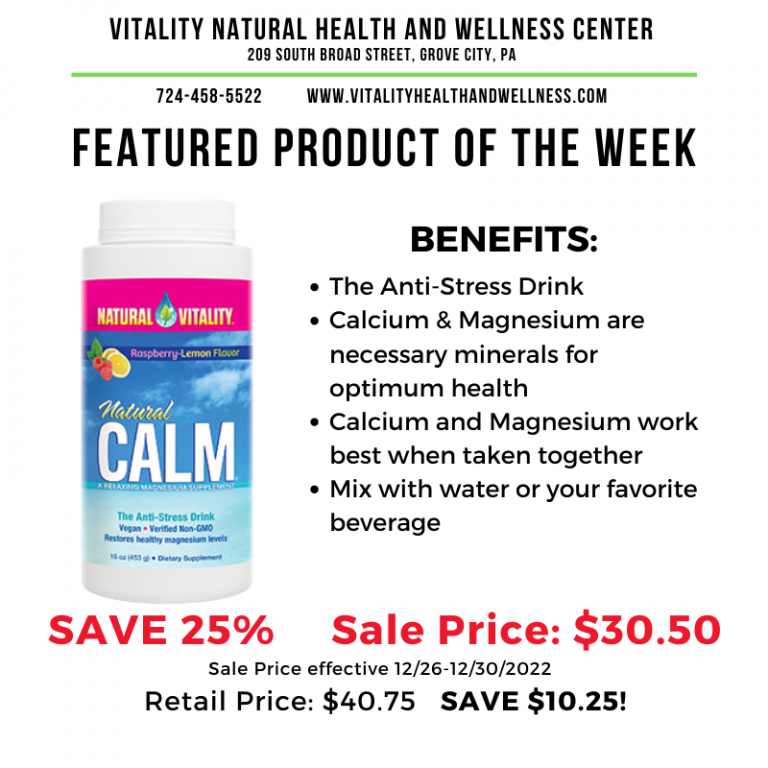 Natural Vitality Calm Raspberry-Lemon 16 oz